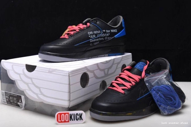 Reps LUCY 2 Low Retro Jordan Off-White Black Blue SP DJ4375-004 0805